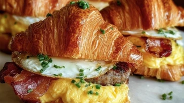 Breakfast Croissant Sandwiches