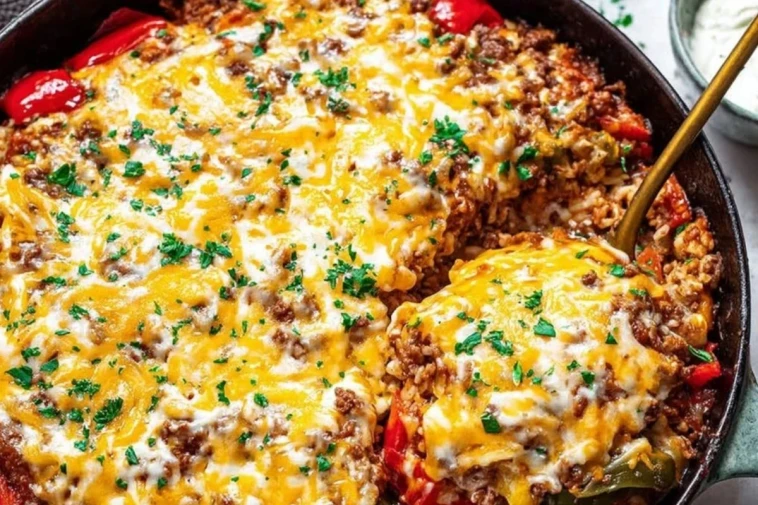 Easy Stuffed Pepper Casserole