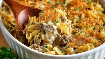 Homemade French Onion Beef Casserole