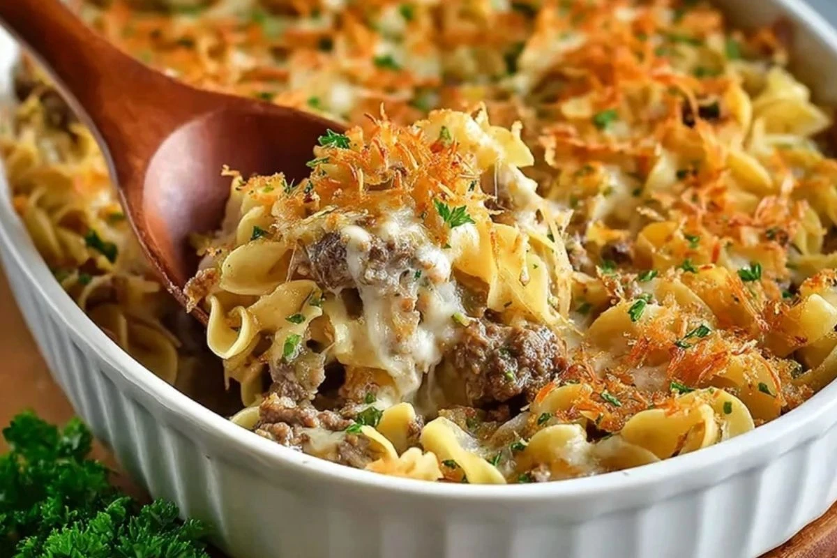 Homemade French Onion Beef Casserole