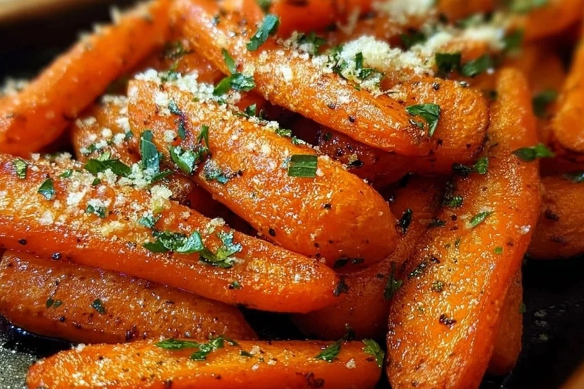 Parmesan Garlic Roasted Carrots