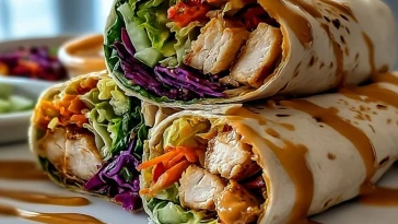Peanut Chicken Wraps