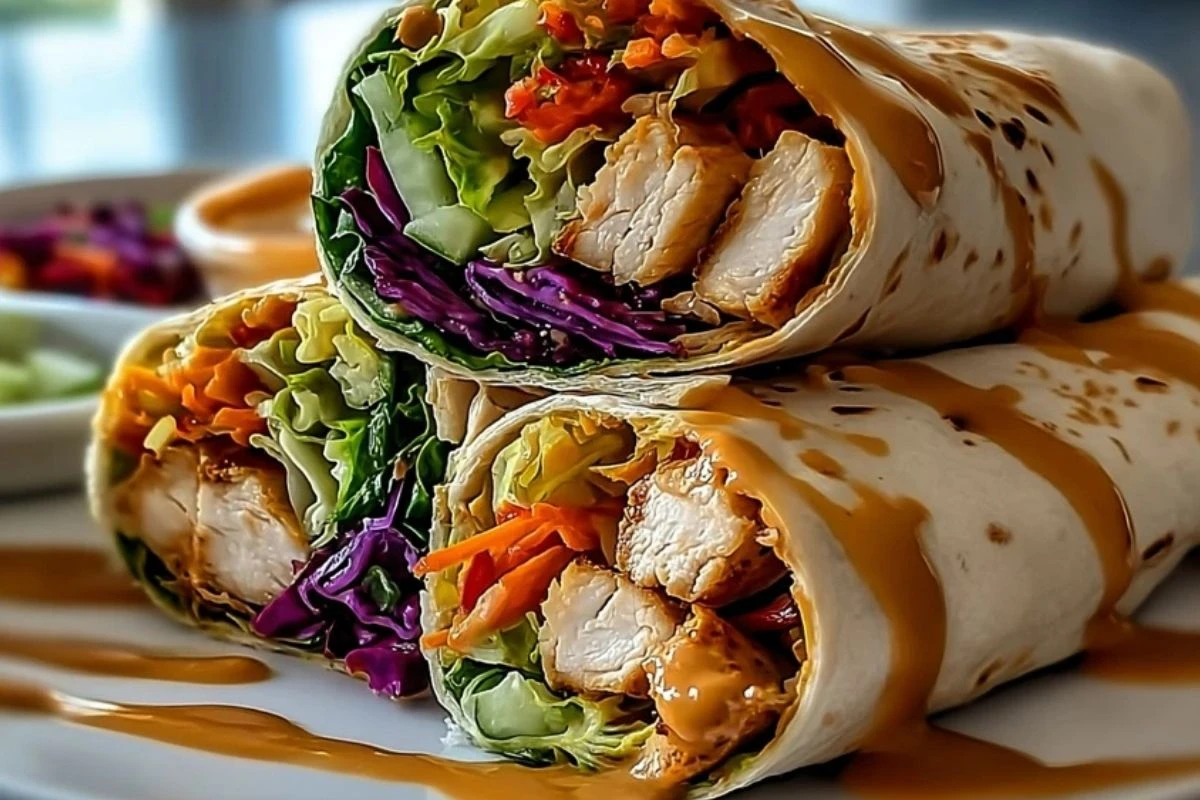Peanut Chicken Wraps