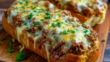 Cheesesteak Stuffed Garlic Bread Loaf
