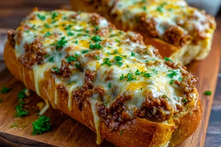Cheesesteak Stuffed Garlic Bread Loaf