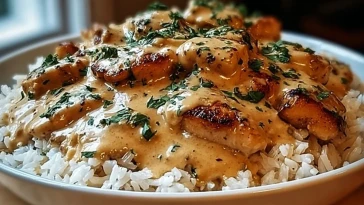 Creamy Smothered Chicken and Rice