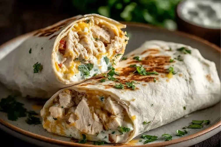 Creamy Chicken Cheese Wraps