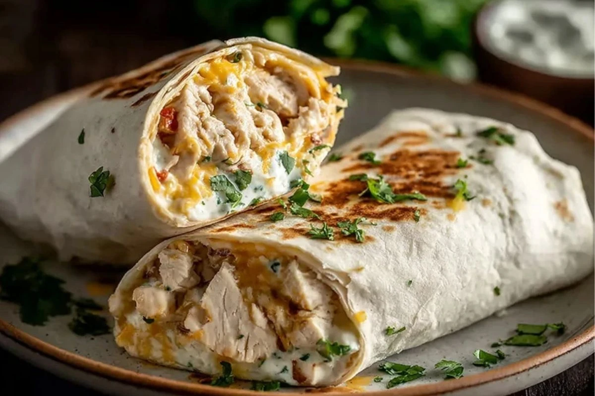 Creamy Chicken Cheese Wraps