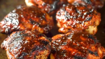 Grilled BBQ Boneless Chicken Thighs