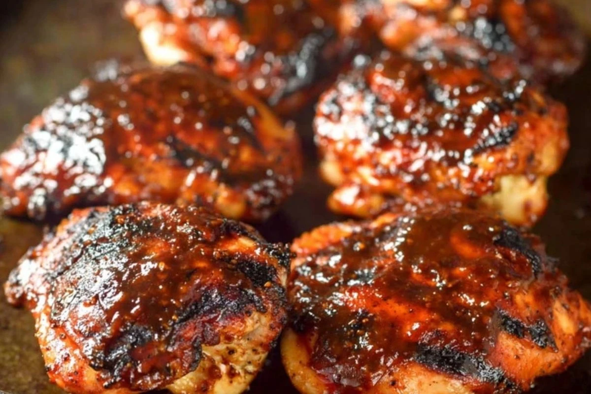 Grilled BBQ Boneless Chicken Thighs