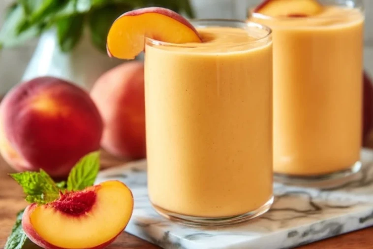Peach Smoothie With Frozen Peaches