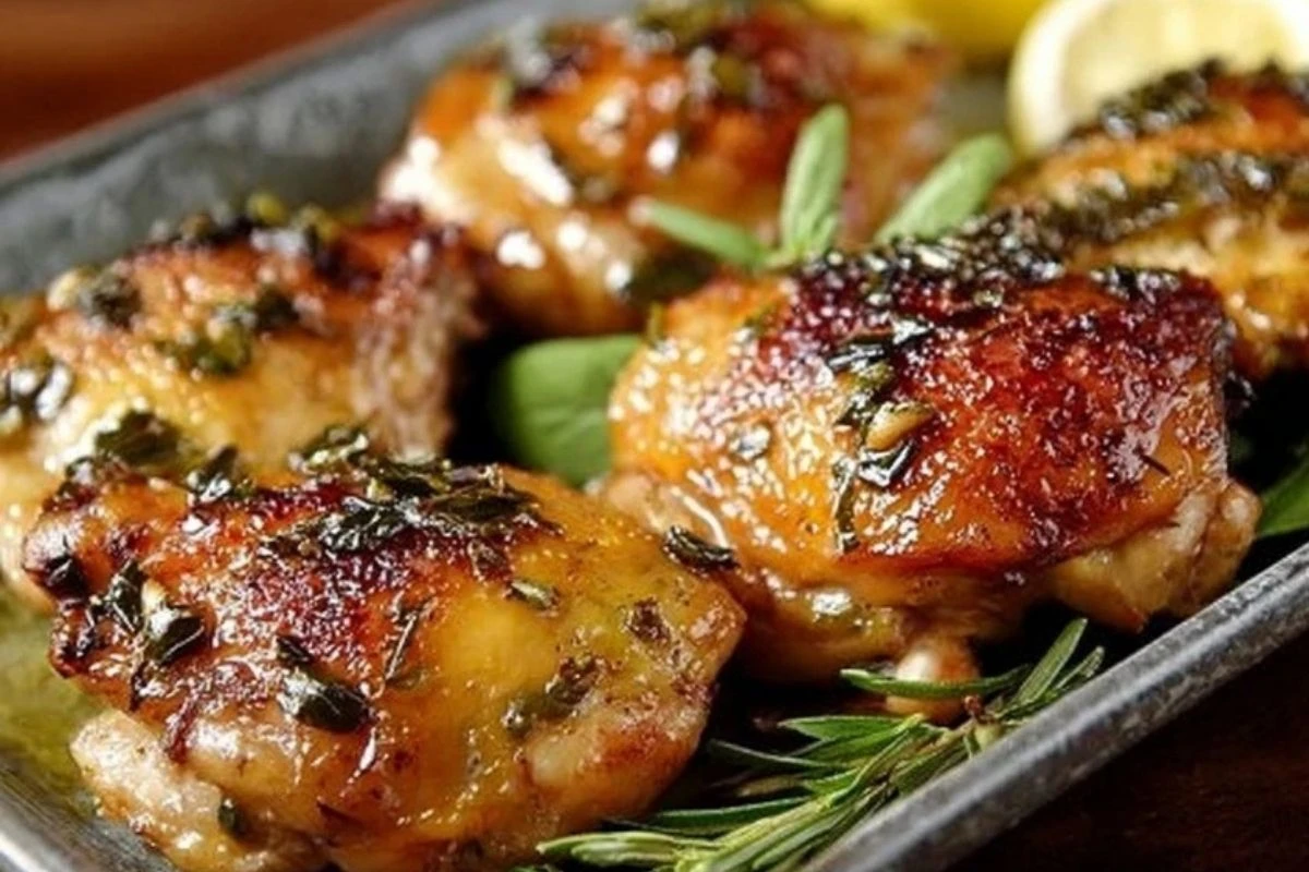 Roasted Garlic and Herb Chicken Thighs