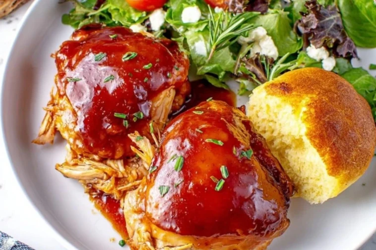Slow Cooker BBQ Chicken Thighs