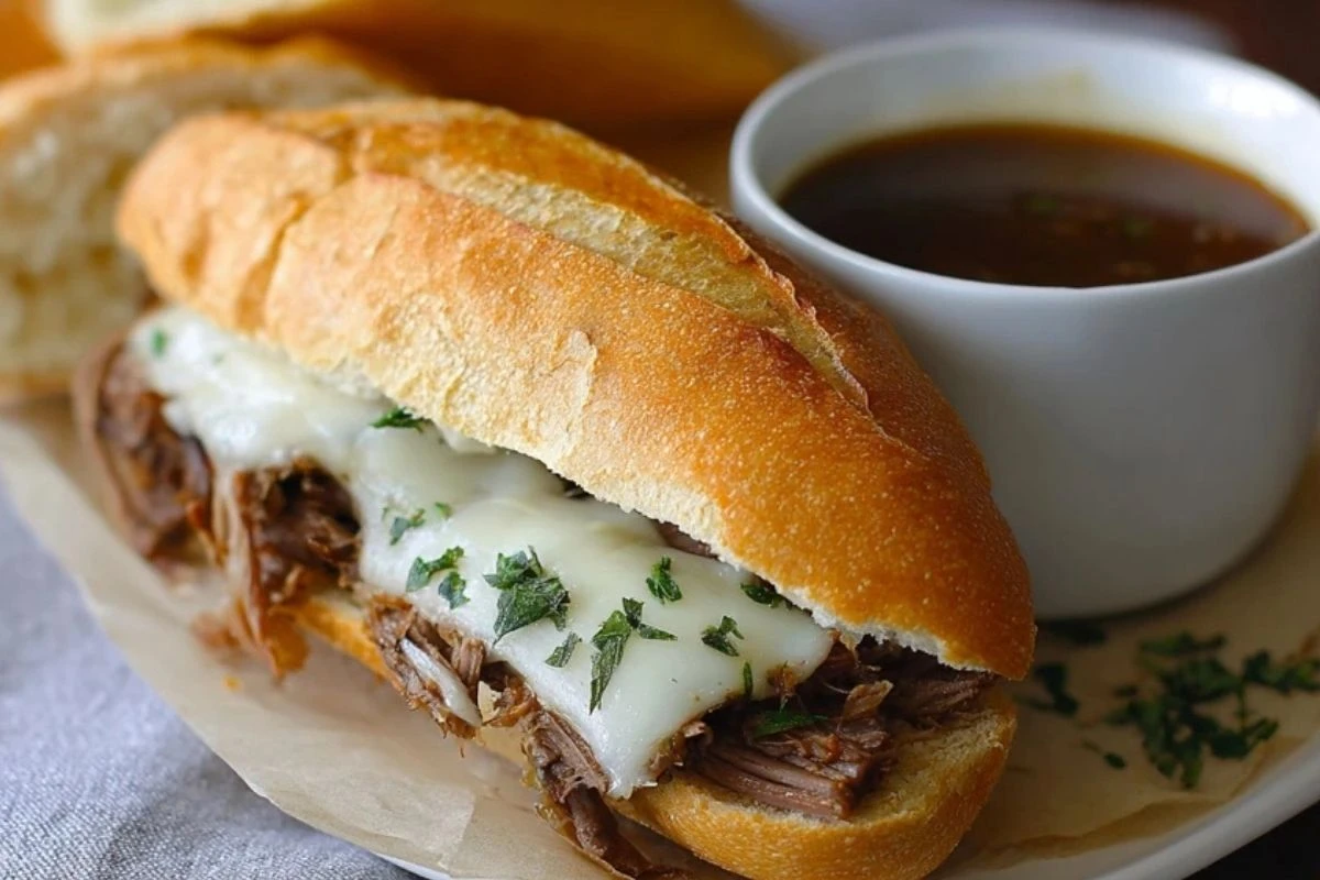 Slow Cooker French Dip Sandwiches