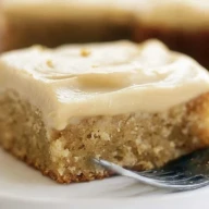 Banana Bars with Salted Caramel Frosting