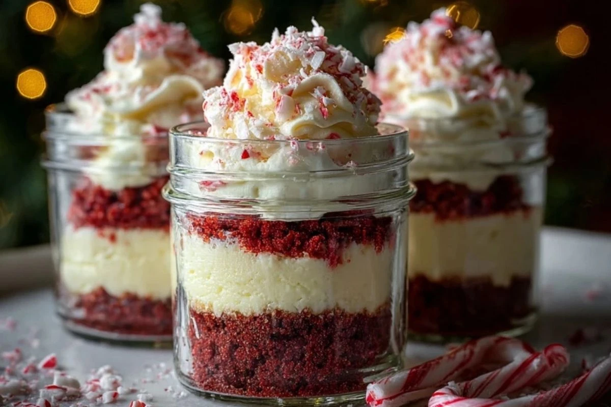 Candy Cane Cheesecake Parfaits