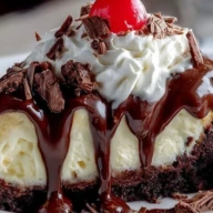 Hot Fudge Sundae Brownie Cheesecake