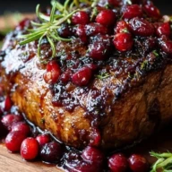 Cranberry Balsamic Ribeye Roast