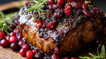 Cranberry Balsamic Ribeye Roast