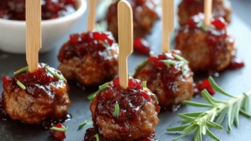 Easy Mini Meatball Skewers