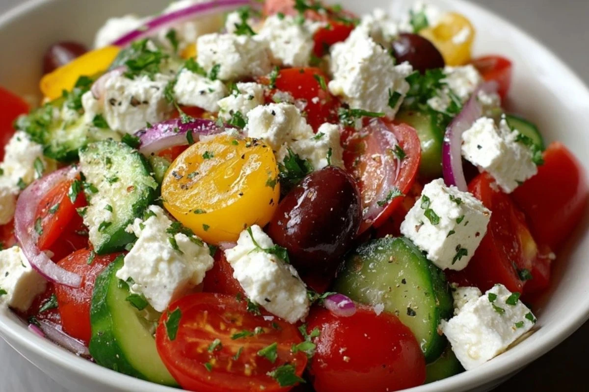 Greek Cottage Cheese Salad