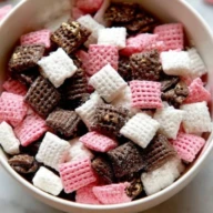 Sweet Easy Neapolitan Puppy Chow Snack Mix