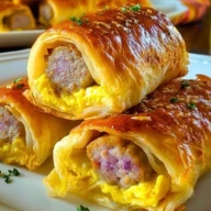 Sausage Egg and Cheese Breakfast Roll-Ups