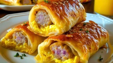 Sausage Egg and Cheese Breakfast Roll-Ups