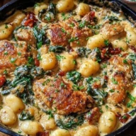 Savory Garlic Chicken and Gnocchi Skillet