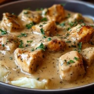 Slow Cooker Creamy Chicken & Gravy
