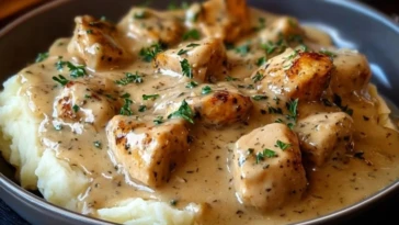 Slow Cooker Creamy Chicken & Gravy