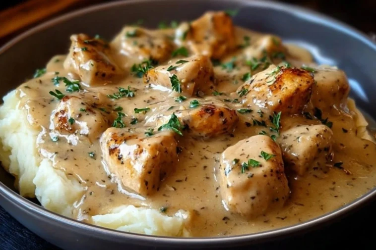 Slow Cooker Creamy Chicken & Gravy