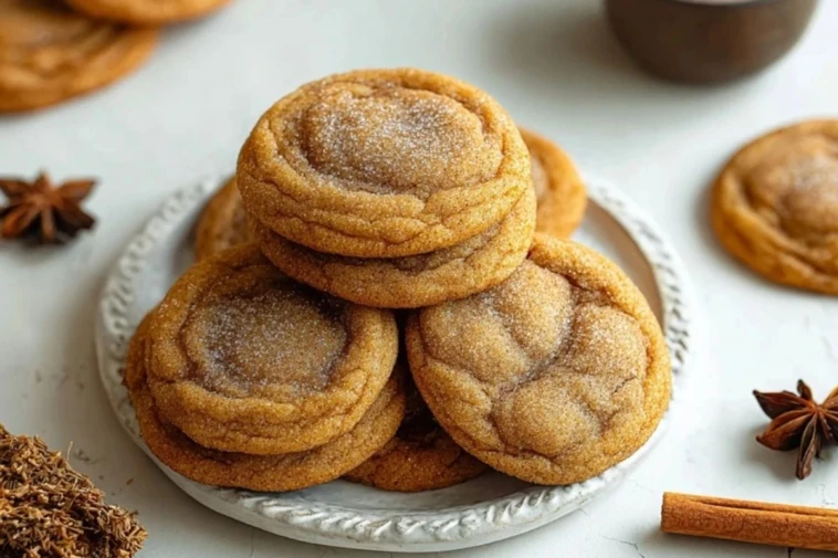 Brown Butter Pumpkin Snickerdoodle Cookies