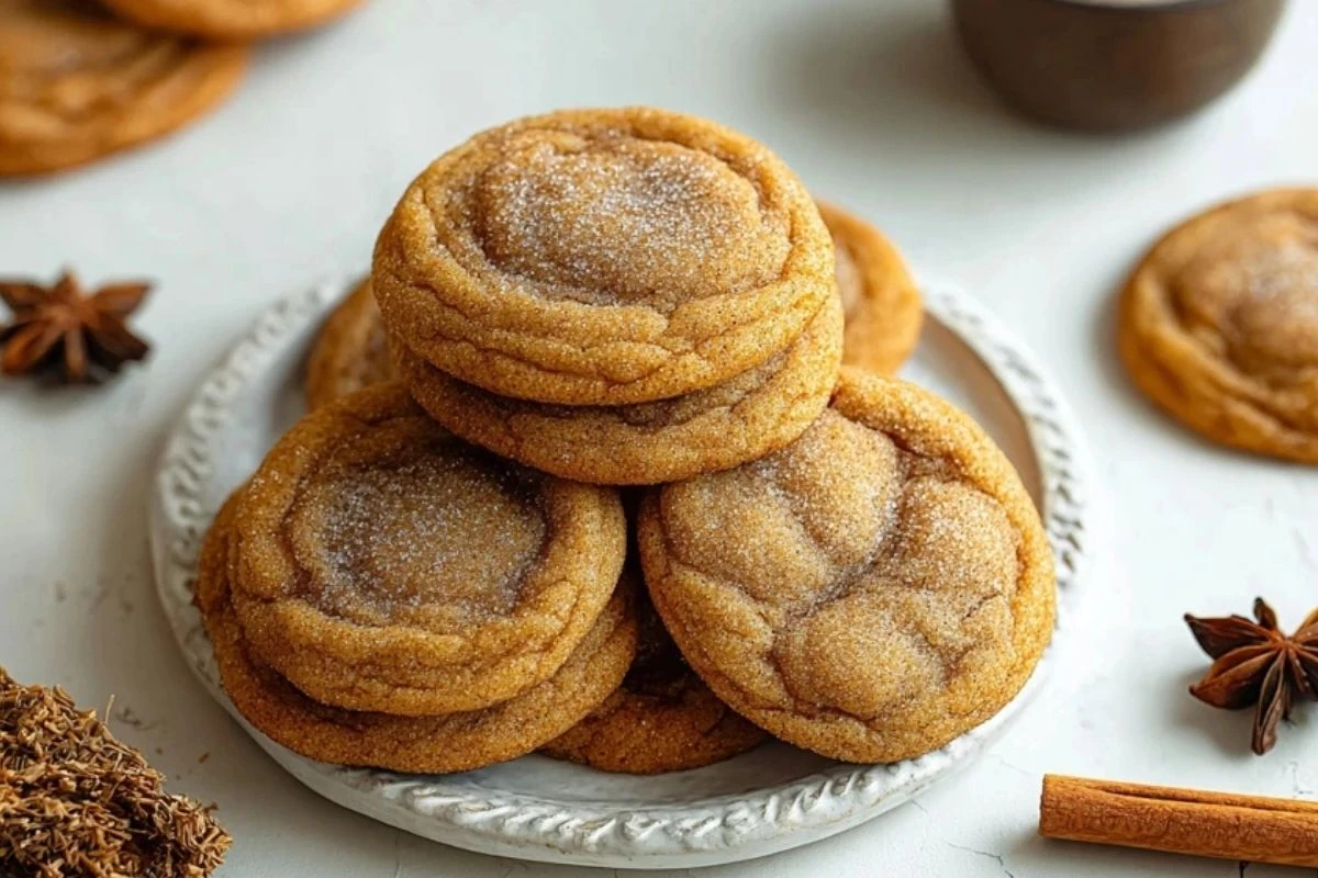 Brown Butter Pumpkin Snickerdoodle Cookies