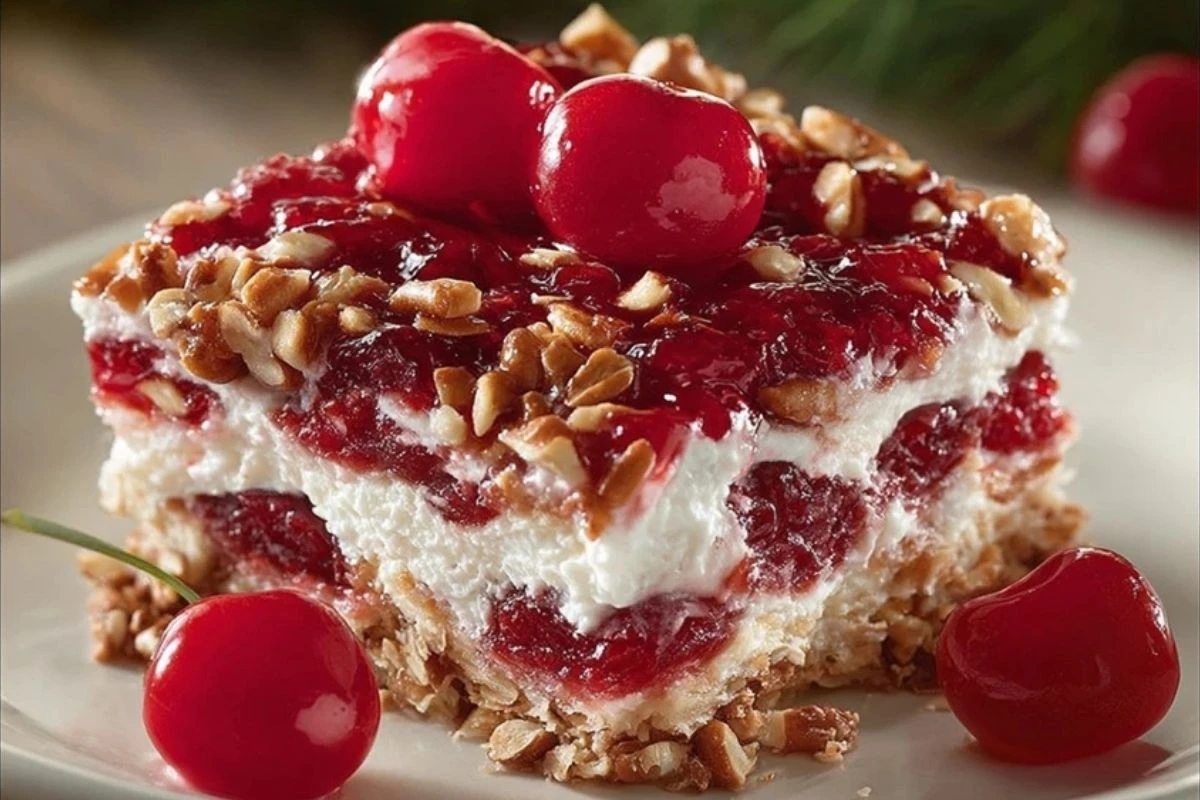 Cherry Pretzel Squares