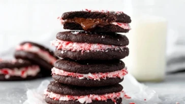 Chocolate Peppermint Sandwich Cookies