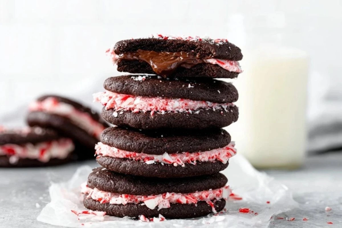 Chocolate Peppermint Sandwich Cookies