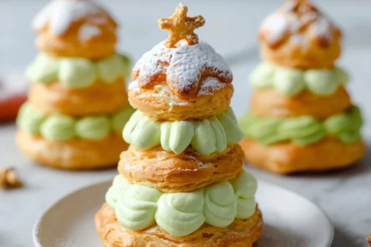 Christmas Tree Cream Puffs