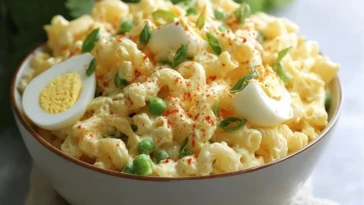 Creamy Deviled Egg Macaroni Salad