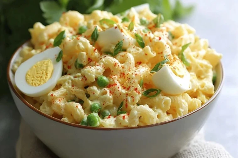 Creamy Deviled Egg Macaroni Salad