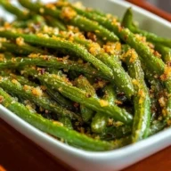 Crispy Parmesan Roasted Green Beans