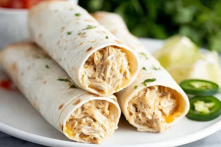 Crockpot Chicken Taquitos