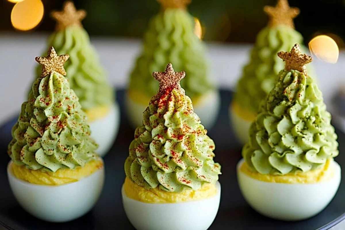 Deviled Egg Christmas Trees