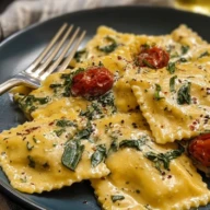 Dreamy Creamy Tuscan Ravioli