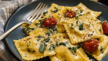 Dreamy Creamy Tuscan Ravioli