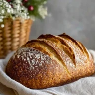 Festive Eggnog Sourdough Bread
