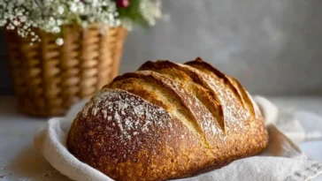 Festive Eggnog Sourdough Bread