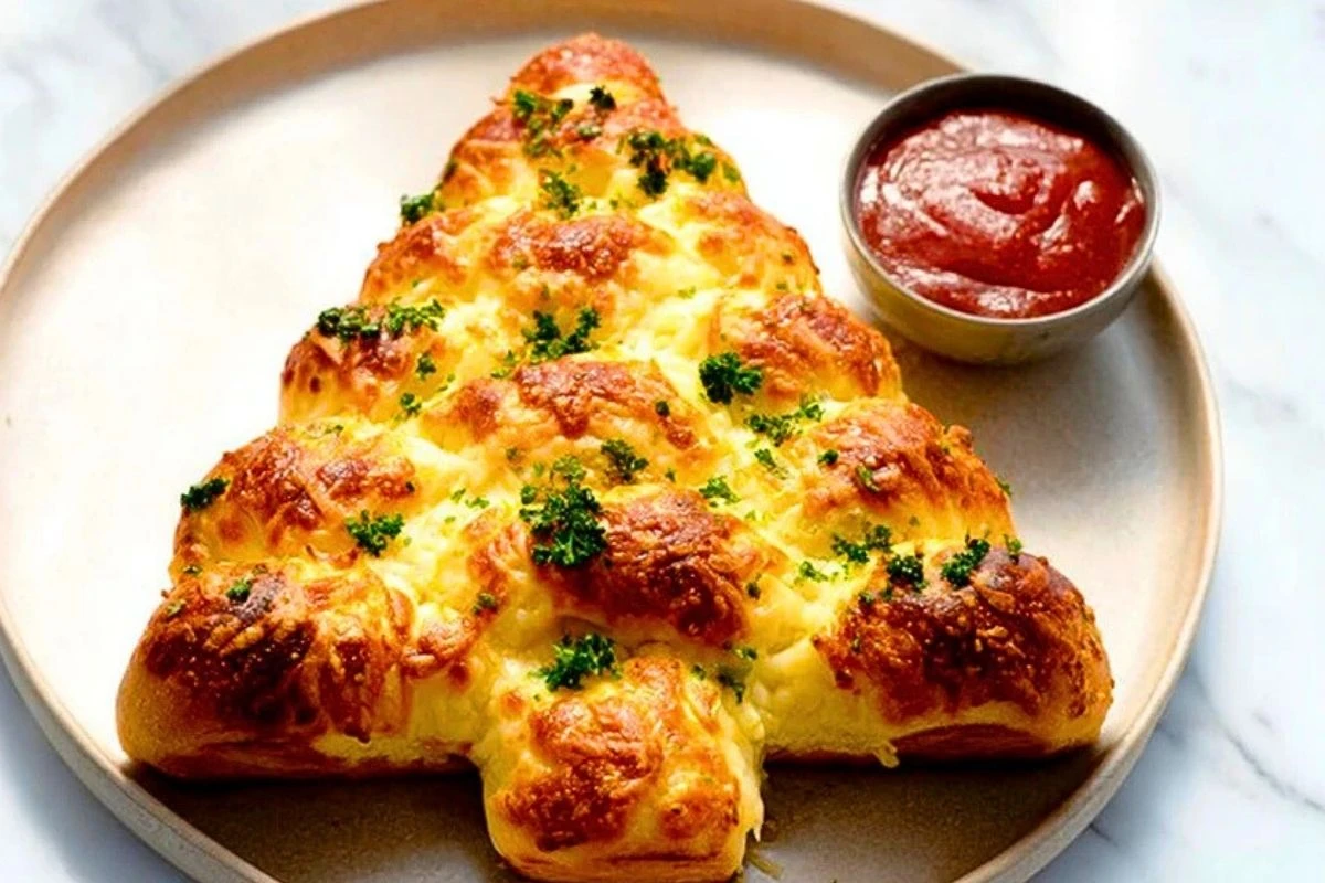 Irresistible Cheesy Christmas Tree Bread