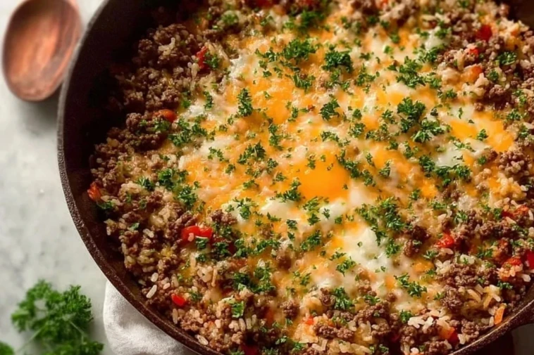 Perfect Ground Beef And Rice Skillet