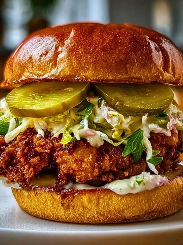 Pickle Brined Fried Chicken Sandwich